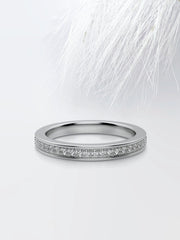 Round Cut Moissanite Channel Set Diamond Wedding Band Mapple Gems